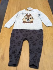 Overall Hausanzug Schlafanzug Chipmunks Junge Größe 86 Grau,Neu, Angeraut