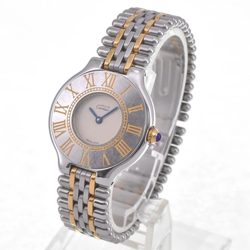 Reloj de cuarzo para dama CARTIER Must21 Vantian de acero inoxidable/chapado en oro D#142242 Foto 2 de 4