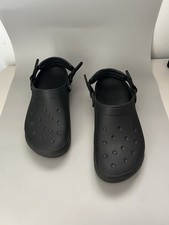 Crocs Adult Classic Clogs Adjustable Slip Resistant Work Shoes Size 12 Black