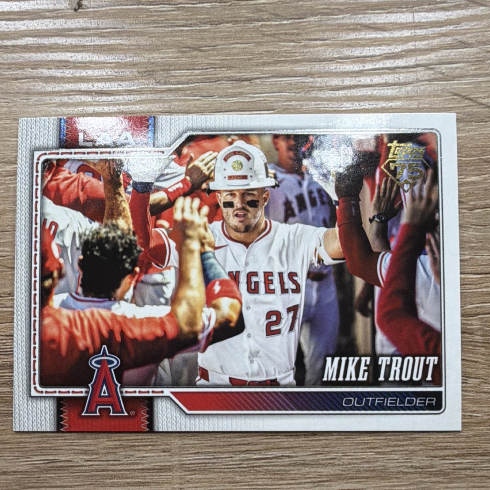 Topps 2026 Series 1 Mike Trout Golden Mirror Variation #350 Los Angeles Angels