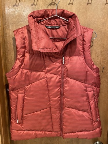 Nau Goose Down Vest Women’s M Orange Zip Front, Zip Pockets - Picture 1 of 11