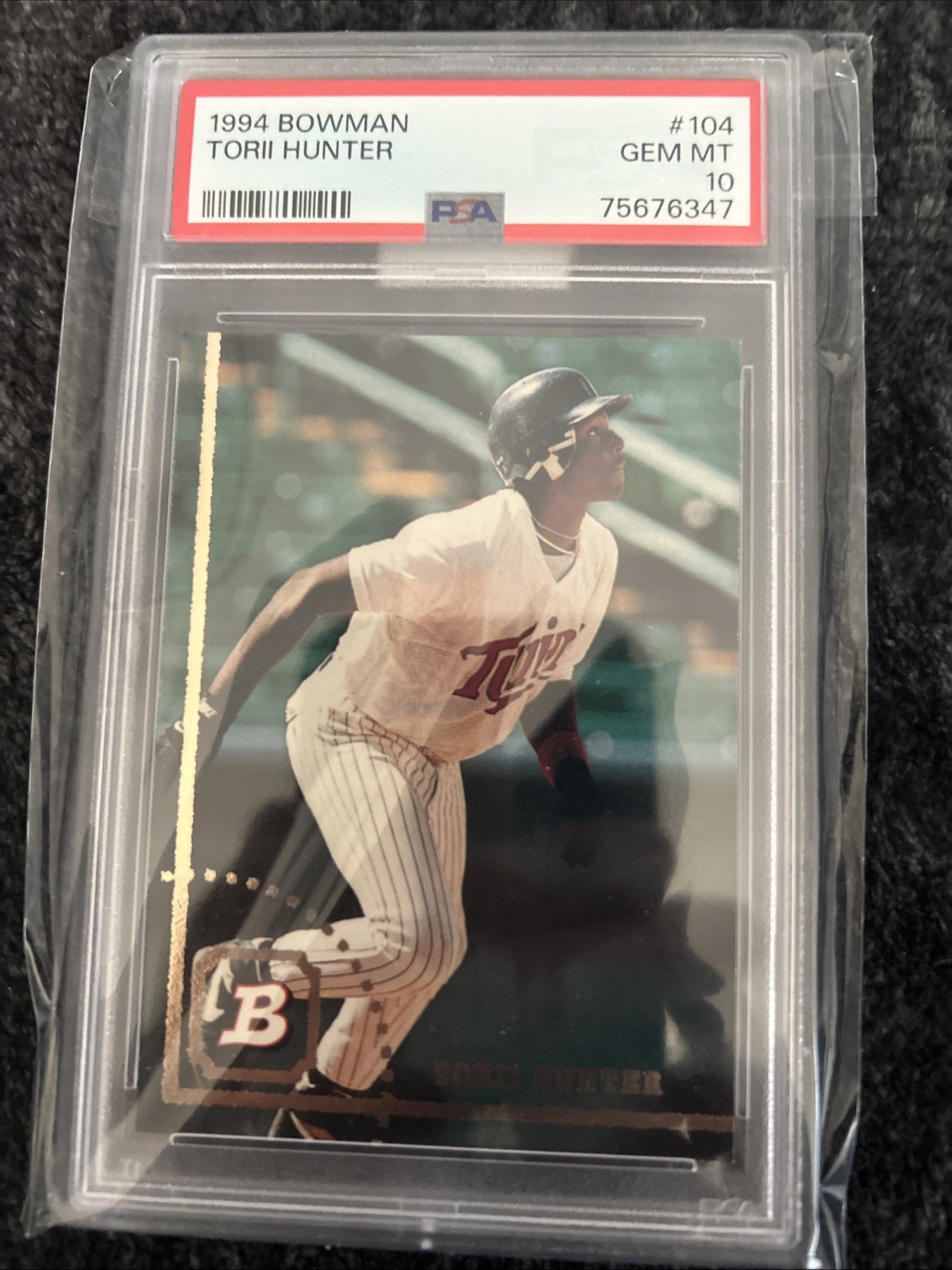 1994 Bowman #104 Torii Hunter Twins RC Rookie PSA 10 GEM MINT