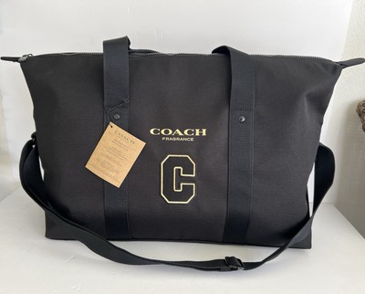 Coach Black Duffle Gym Travel Gold Color 