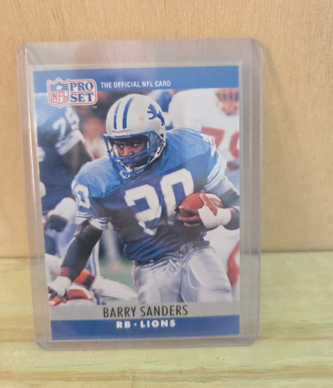 Pro Set 1990 Barry Sanders #102 Detroit Lions NFL Football Base Set Card