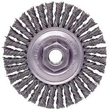 Weiler 13131 4" Stringer Bead Wire Wheel, .020, 5/8"-11 UNC A.H. (STBA-432)