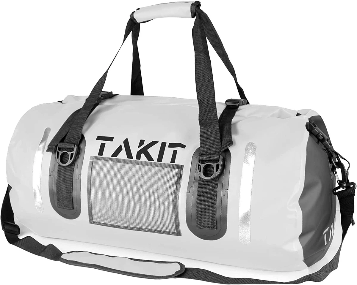 Waterproof Duffle Bag Travel Dry Bag 60L Roll Top 500D PVC for Motorcycle  Tail K