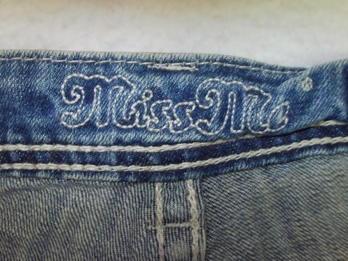 MISS ME BERMUDA JP5341M WOMEN’S JEAN SHORTS SIZE 28 EMBELLISHED RHINESTONE - Picture 4 of 11