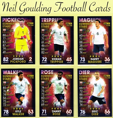Topps MATCH ATTAX 101 2018-2019   SOMMERSTERNE   Fußballkarten #1 bis 36