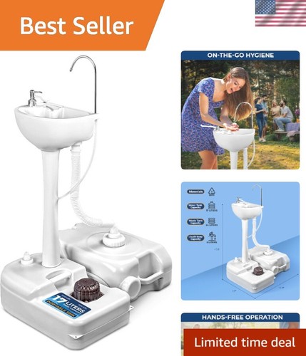 Portable Handwash Sink with 17L Fresh Water Tank - Ideal for Outdoor Events