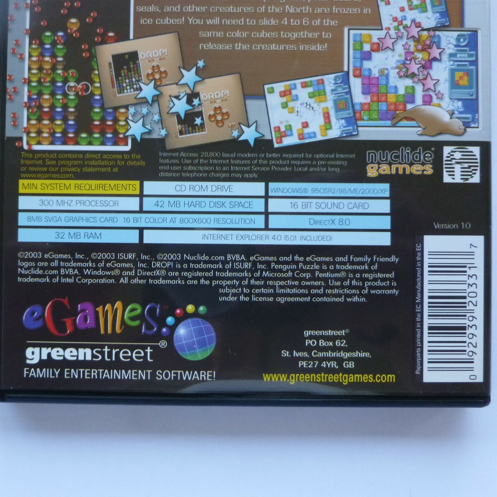 Retro Vintage eGames DROP! Windows 95 98 2000 XP PC Game CDROM eBay