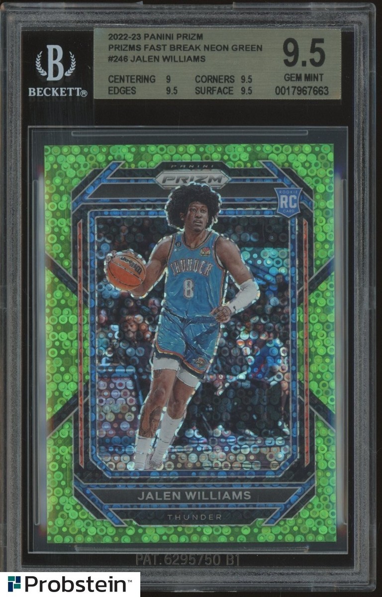 2022-23 Panini Fast Break Neon Green Prizm Jalen Williams RC 2022-23 Panini Fast Break Neon Green Prizm Jalen Williams RC