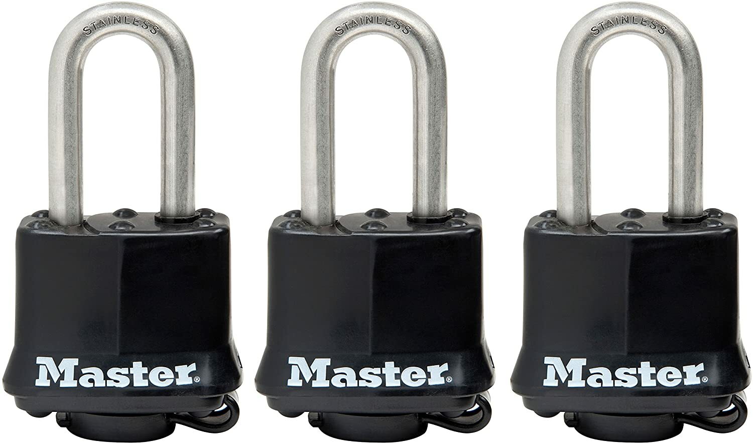 Master Lock Covered Stainless Steel Lock, 1-9/16 in. Wide, Black, 311SSTRILF. - Gift Galore 10