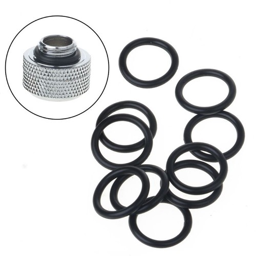 G1/4 Thread Water Cooling Silicone Seal O-ring Gaskets Spacers 10PCS/Pack - Afbeelding 3 van 7