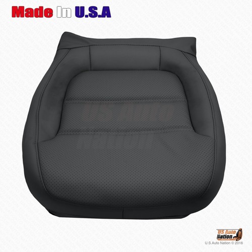 2011 to 2017 Volkswagen Jetta Driver Bottom Perforated Leather Seat Cover Black - Picture 6 of 9