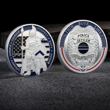 Police Blue Lives Matter Challenge Coin Gift Collection Law Enforcement
