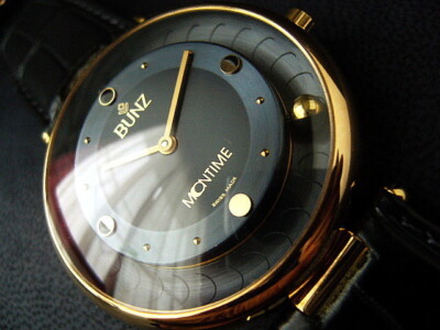 BUNZ Moontime 18k gold & 0.1Ct diamond watch men TO154711 | eBay