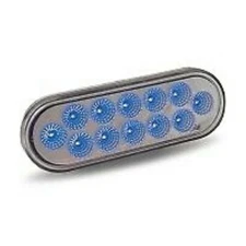 DUAL REVOLUTION AMBER TURN SIGNAL & MARKER TO BLUE AUXILIARY LED OVAL LIGHT