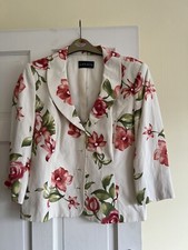 Alex & Co Floral Silk Mix Jacket Size 14