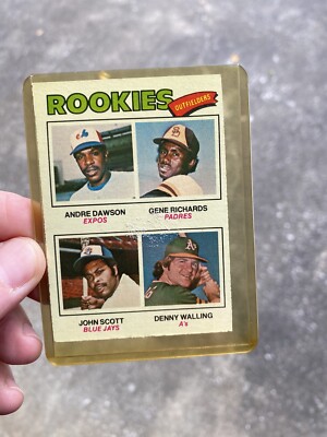 1977 Topps - Rookie Outfielders #473 Denny Walling, Gene Richards, Andre Dawson