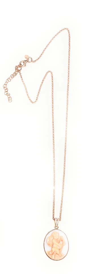 Collarino diWa Jewels Puttino Cameo Inciso a mano Argento sterling Rosé - Immagine 2 di 4