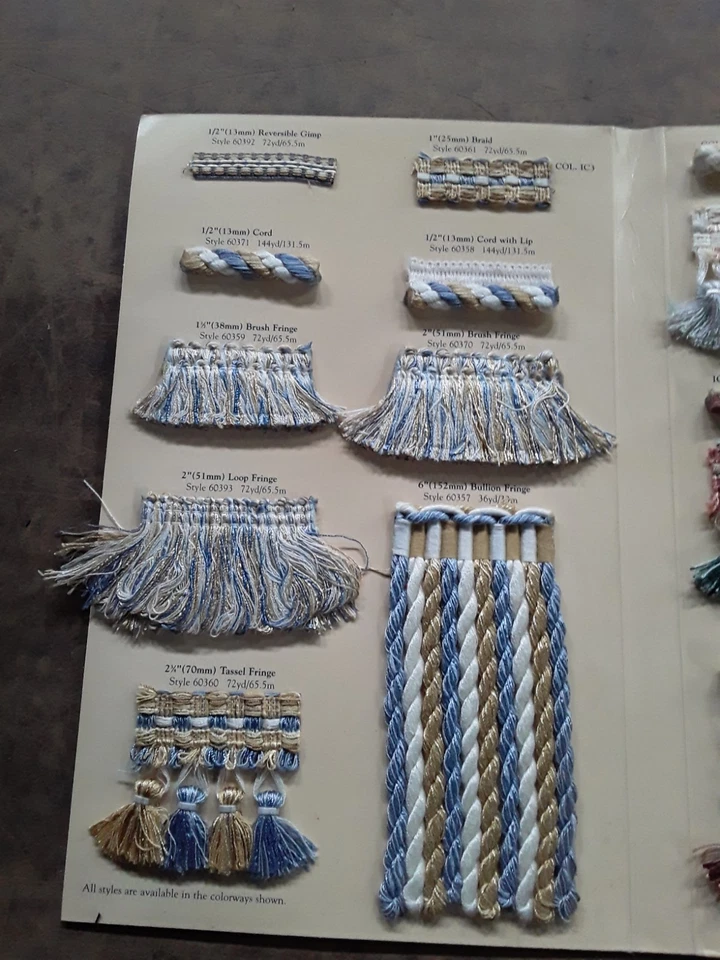 Vintage 1990's Imperial Collection Fabric Accessories Upholstery Samples Book  - Image 4 of 4