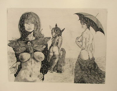 Helmut LEHERB , 1933-1997     ''  Paris de boulogne ou la pluie des papillons ''