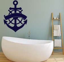 Vinyl Decal Wall Sticker Wheel Anchor Sea Ocean Nautical Decor n994 