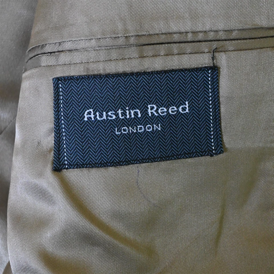 Blazer Traje Chaqueta Abrigo Deportivo Austin Reed 44R Azul Gris Lana Espiga Para Hombre Foto 4 de 4