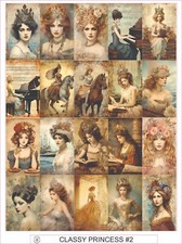 CLASSY PRINCESS 2 - COMPLETE SHEET OF 20 STICKERS