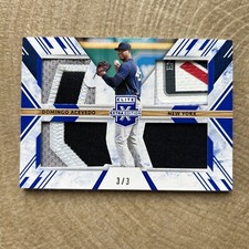 2019 Panini Elite Extra Edition DOMINGO ACEVEDO Patch 3/3 Yankees TS-DA