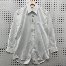 NEW Pierre Cardin Button Dress Shirt White Men Small Striped Long Sleeve 21x31.5