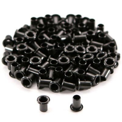 (#6-9) - (3/16in) - Black Kydex Holster Eyelets - (25, 50, 100 Qty) - (USA Made)