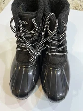 Sporto Duck Boot Womens Size 6, Black, NWT ,Lightweight, Snow Rain Boots