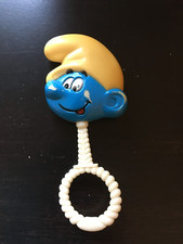 RARE vintage 1983 SMURF rattle toy non toxic