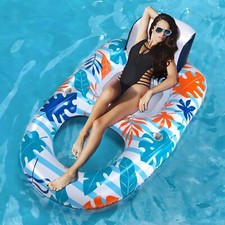 Adult Inflatable Pool Float Lounger Swimming Raft for Pool Beach Lake Tanning