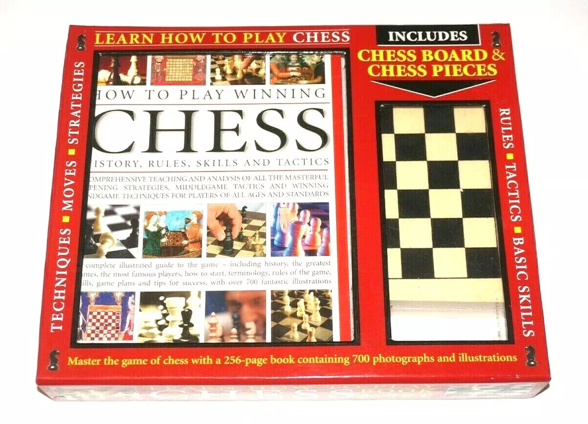 Learn How to Play Chess Book & Chess Set - Mini Chess Board