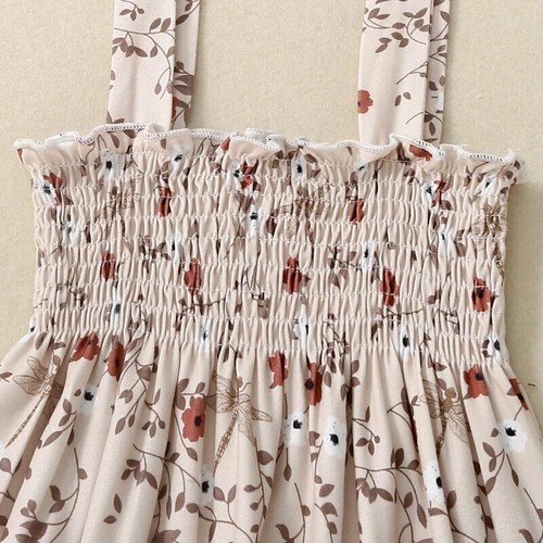 Baby Girl Summer Clothes Floral Romper Strap Halter Jumpsuit Infant Playsuit - Picture 7 of 15