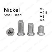 Nickeled Non-Standard Phillips Countersunk Flat Small Head Screws M2 M2.5 M3 M4