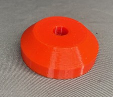 2 Pk Red Plastic Dome Turntable Adapter Inserts for 7  45rpm Vinyl Records
