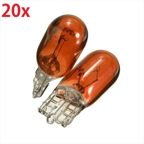 10 X 501 Side Tail Light AMBER Push In Number Plate Capless Bulb Bulbs - Foto 8