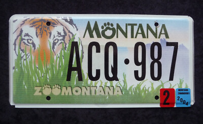 MONTANA   TIGER ZOO   USA Auto Kennzeichen   Original   ACQ987