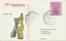 SPANIEN 1967 Erstflug m DC-9 der IBERIA Air Lines MALAGA-GENÈVE +1973 MADRID-USA
