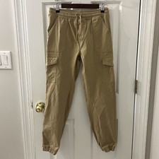 Eddie Bauer Kids Unisex Khaki Beige Outdoor Hiking Cargo Joggers Pants XL 16 