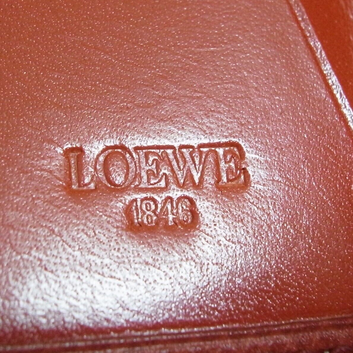 Authentic Loewe 1846 Red Leather Key Case 4 Hooks Good Authentic Loewe 1846 Red Leather Key Case 4 Hooks Good