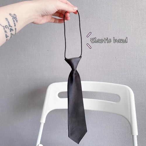 Corbata de cuello elástica satinada para boda graduación bautizo B1X0 A1K3 niños P2S1 - Imagen 5 de 14