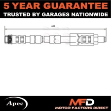 Fits Peugeot 307 Citroen C4 1.4 HDi 1.6 2.0 Apec Front Brake Hose 1623257080