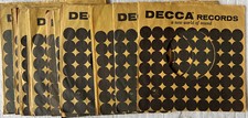 Lot of 18x DECCA RECORDS "A New World of Sound" 1960s original 7" 45rpm sleeves