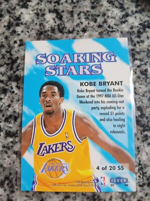 Kobe Bryant NBA Card Fleer 97-98 Soaring Star | eBay