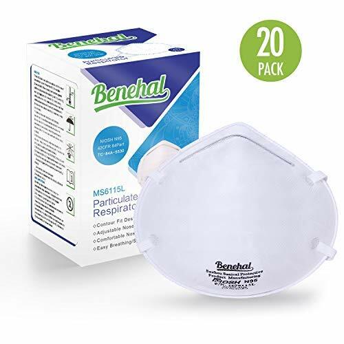 Benehal N95+ NIOSH Approved N95 Particulate Respirator Mask Pack of 20