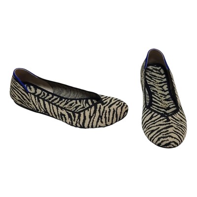 Rothy's The Flat Retired Zebra Print Ballet Shoes Round Toe
